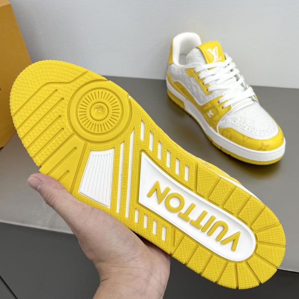Louis Vuitton Trainer Yellow White Monogram — Kick Game