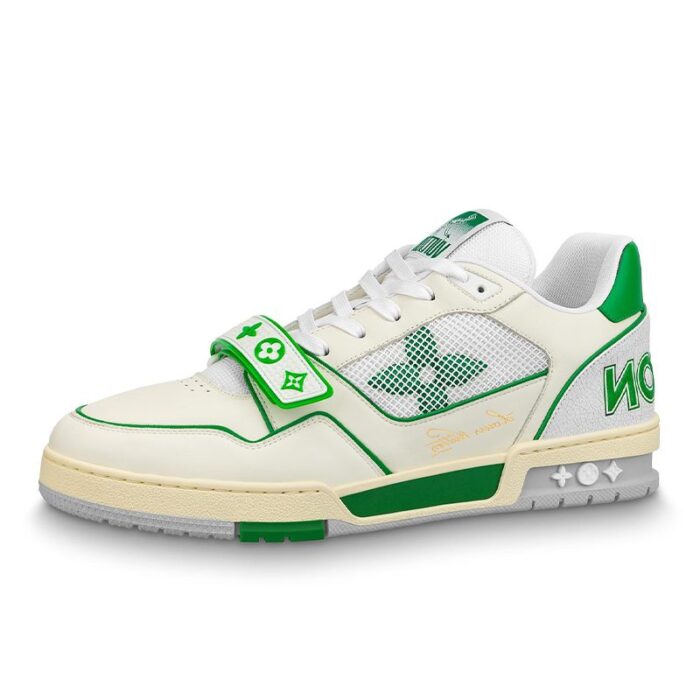 New Arrival LV Trainers T088-White Green - Best gifts your whole