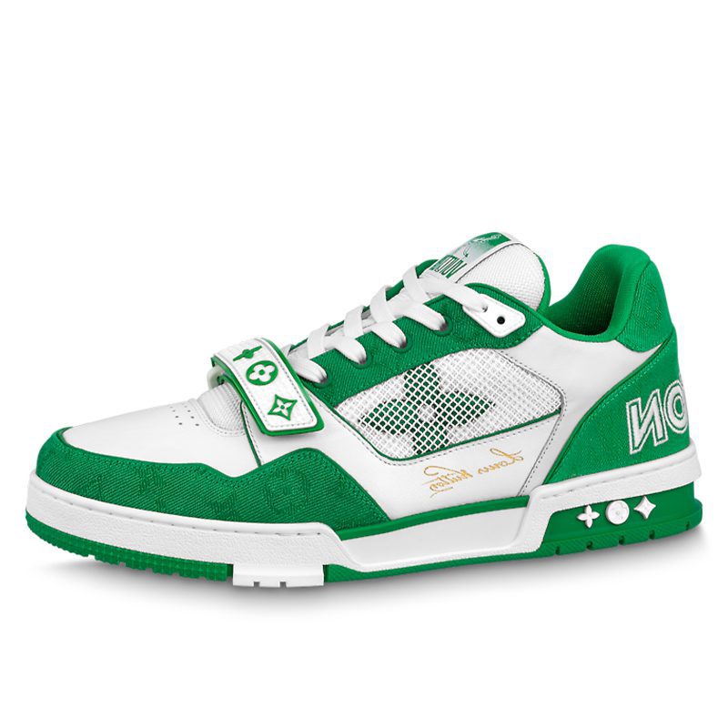 Louis Vuitton Trainer 'Green Monogram' is available now at originsnyc.com
